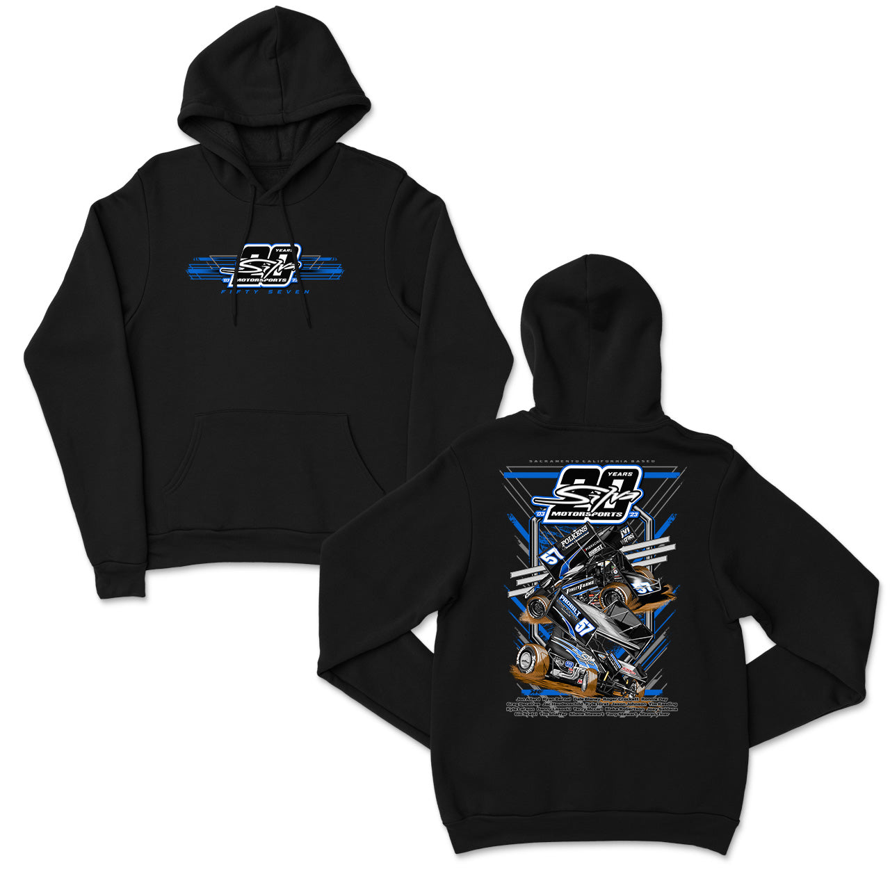 Silva Motorsports 20th Anniversary Hoodie- Black